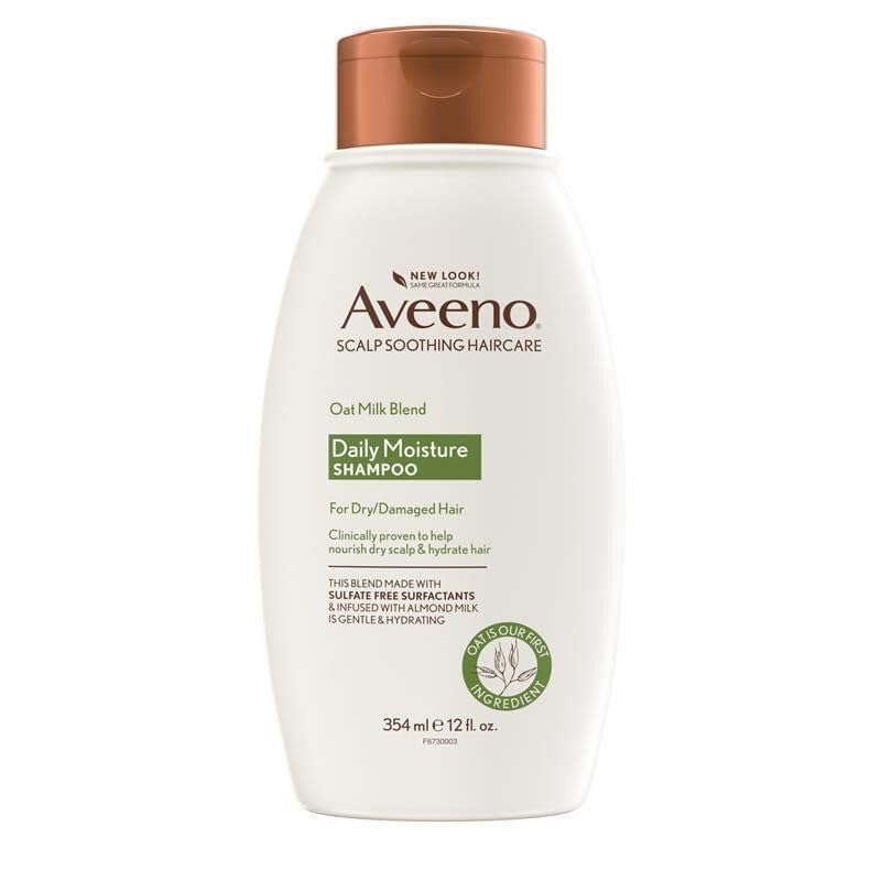 Aveeno Scalp Soothing Oat Milk Blend Shampoo, Fresh, 12 Fl Oz