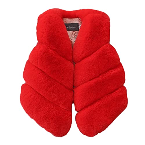 Toddler Kids Little Girls Sleeveless V Neck Faux Gilet Winter Causal Warm Coat Winter Coats For Toddler Boys