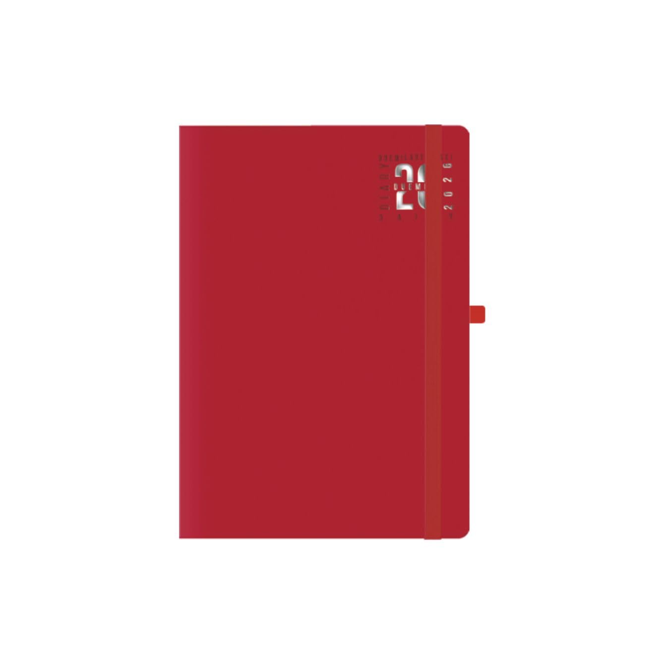 10 Agende “Dynamic” giornaliera con elastico. 320 pag. (Rosso)