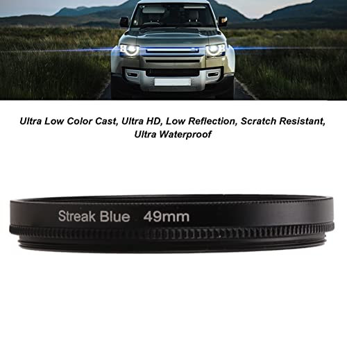 Zyyini Blue Streak Special Effects Filter, 37Mm 40.5Mm 43Mm 46Mm 49Mm Special Effects Lens Filter Anamorphic Special Effects Filter,For Most Of Digital Cameras On The Market(49Mm) #TOP1