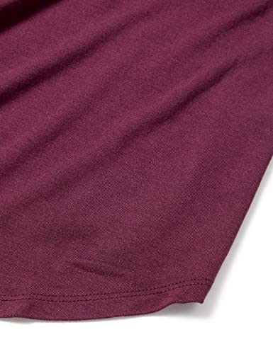 Amazon Essentials Women's Short-Sleeve Scoopneck Tunic, Pack Of 2, Black/Burgundy, Small #TOP3