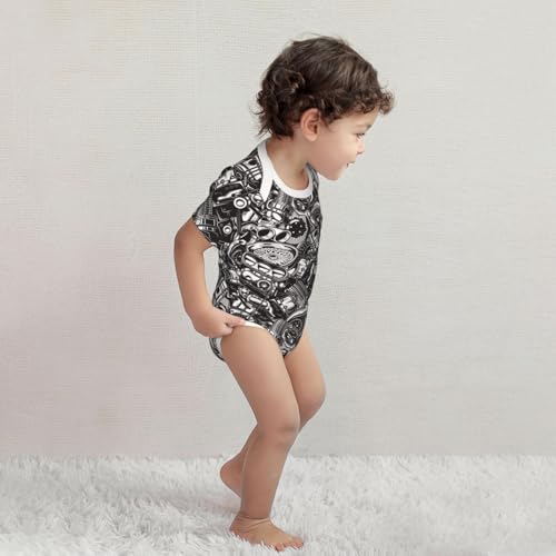 Automobile Car Parts For Baby Onesies Baby Clothes 100% Organic Cotton For Infant Boys, Girls3