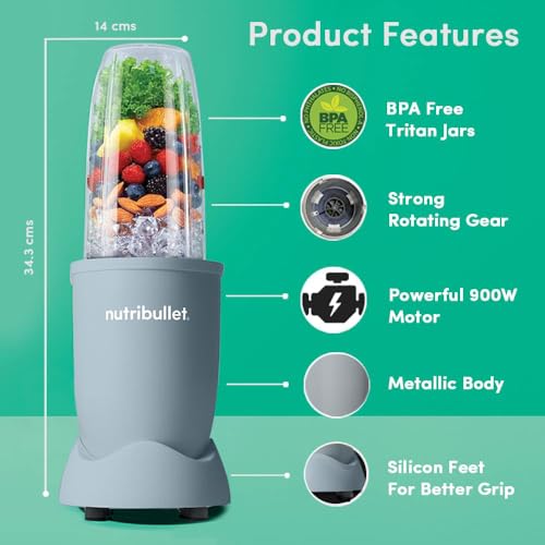 Nutribullet-PRO-900W-12-Pcs-Set-USA-1-MixerGrinderSmoothie-Maker-The-Original-Nutribullet-Food-Processor-Best-Blender-3-Unbreakable-Jars-2-Blade-Set-Wet-Dry-900W-Slate
