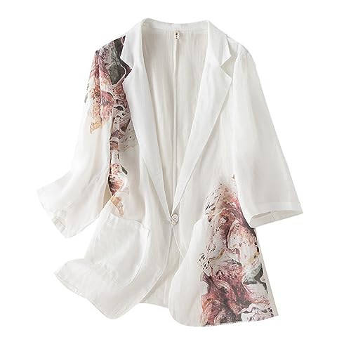 Blazer pour femmes en coton léger fini les vestes lourdes grâce au revers chic