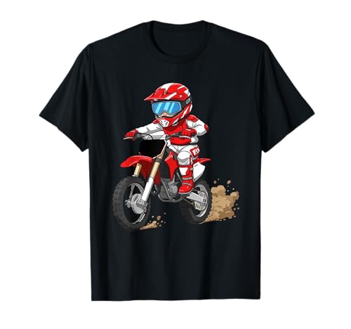 Motocross Pilote Moto Cross Enduro Garçon Enfant Sport T-Shirt