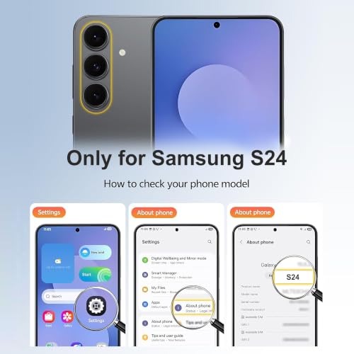 Image of AIBEX Back Cover for Samsung Galaxy S24| Slim Case with Wireless Charging Support | Anti-Scratch, Shockproof, Anti-Fingerprint & Lightweight Military-Grade Protective Cover - Grey