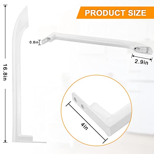 Fetechmate 5304506469 5304486359 Refrigerator Door Handle Replace 5304504507 242059501 242059504 5304497105 Slope Right 5304486359 Door Handle Compatible With Fri-Gidaire Refrigerator (Left&Right) #TOP2