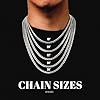 JEMARA 3PCS Silver Chains for Men Women Silver Chain Necklace for Men 316L Stainless Steel Cuban Link Chain/Figaro Chain Sets Mens Jewelry Gifts(18/20/22 inches #4