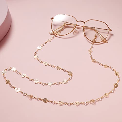 Chaîne de lunettes en métal rose chic pour femmes actives - 6