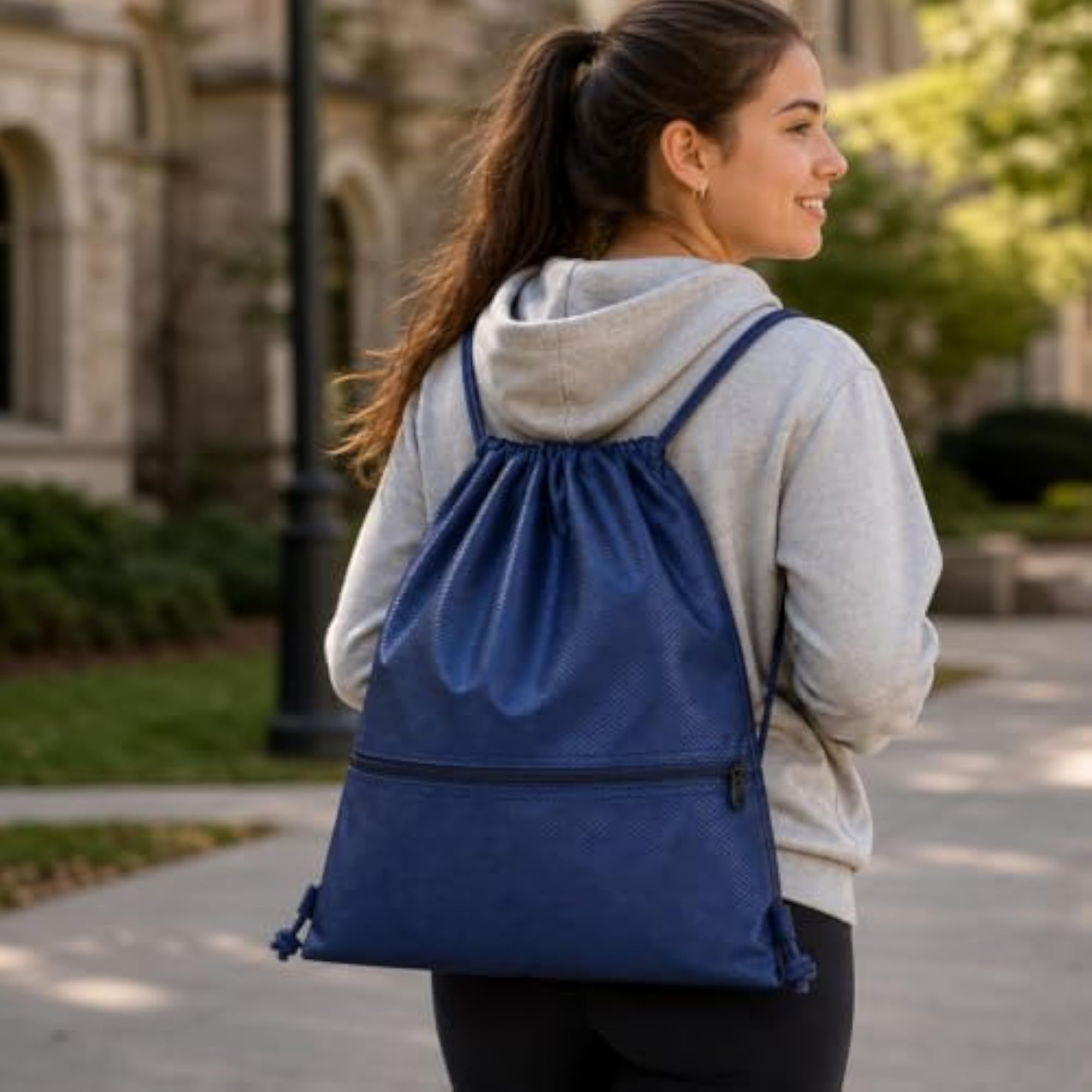 Lightweight Waterproof Drawstring Backpack for Gym and Travel