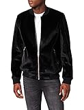 sweatjacke herren schwarz  Amazon-Marke: find. Herren Bomberjacke aus Samt, Schwarz (Black Black), M, Label: M