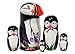 Golden Cockerel Making Amends Puffin Nesting Doll w/ 3D Beak 5pc./6
