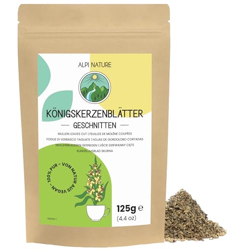Alpi Nature Königskerze Tee 125g Mullein Königskerzenblätter geschnitten Königskerze Blätter