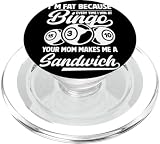 Bingo Player Funny I Win At Bingo PopSockets MagSafe PopGrip for iPhone