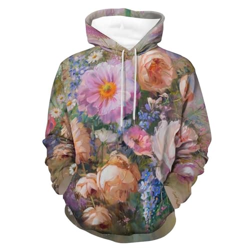 Sweat à capuche rose et blanc pour homme femme style sportswear
