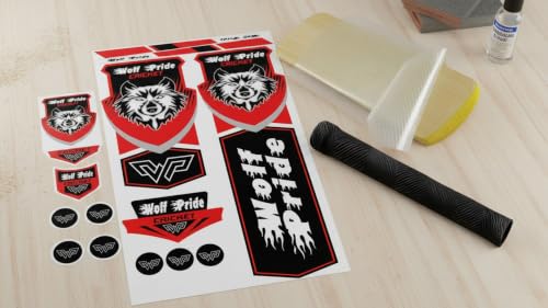 Image of WP Cricket Bat Sticker | for english willow, kashmir willow, plastic cricket bat with sticker grip and sheet