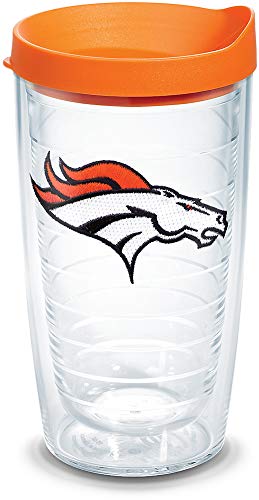 Image of Tervis Made in USA Double Walled NFL Denver Broncos Insulated Tumbler Cup Keeps Drinks Cold & Hot, 16oz, Primary Logo