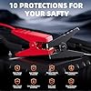 Jump Starter with Air Compressor, 5000A Battery Jumper Starter Portable (9L Gas/8L Diesel) with 160PSI Auto-Shutoff Tire Inflator, 12V Jump Box Car Battery Jump Starter with Jumper Cables, LED Light #5