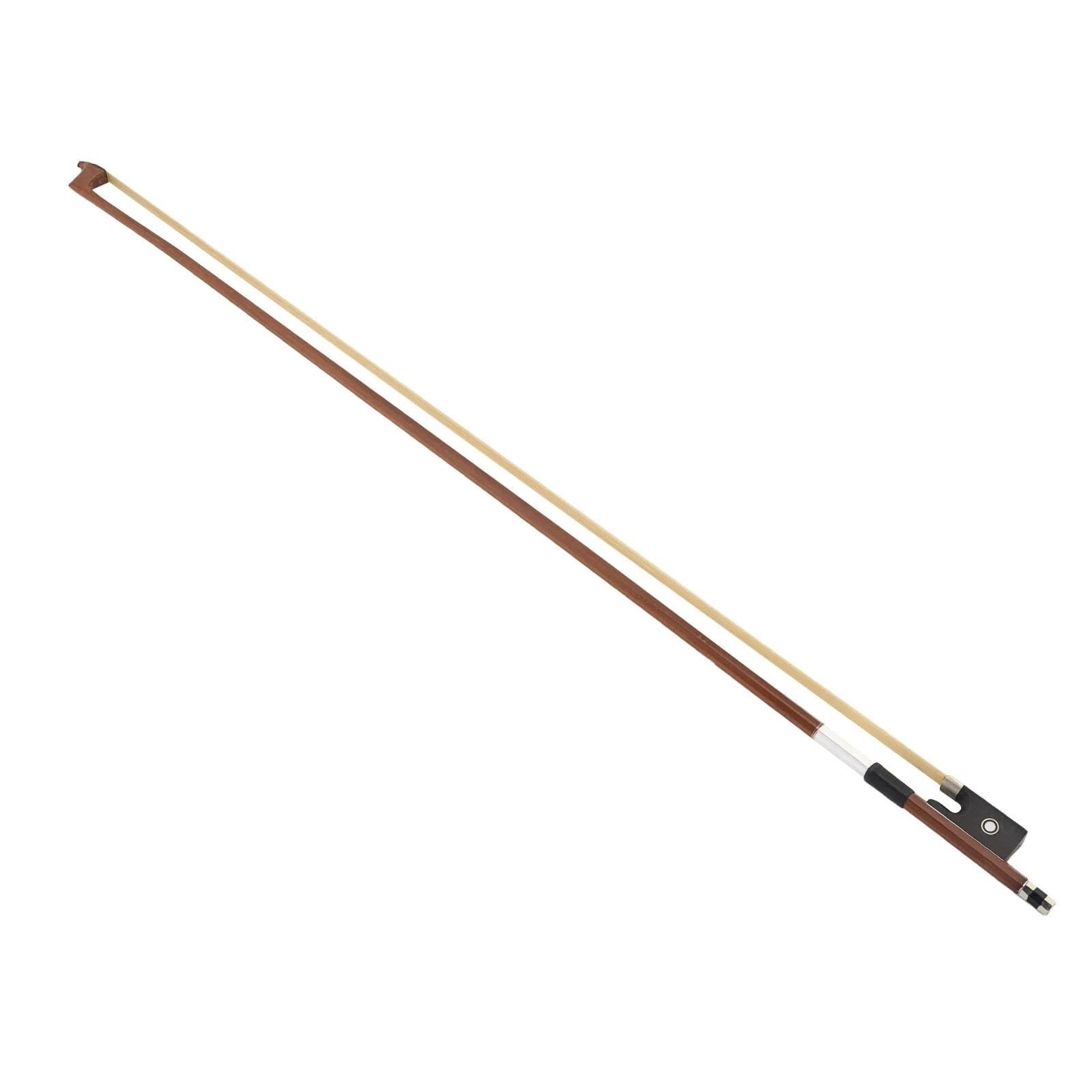 Geigenbogen Brasilholz weißes Rosshaar Ebenholz 4/4 Violine mit Hardcover Box Geige in voller Größe
