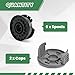 Flaveano Fadenspule für Bosch EasyGrassCut Rasentrimmer, 6 Spulen und 2 Deckel