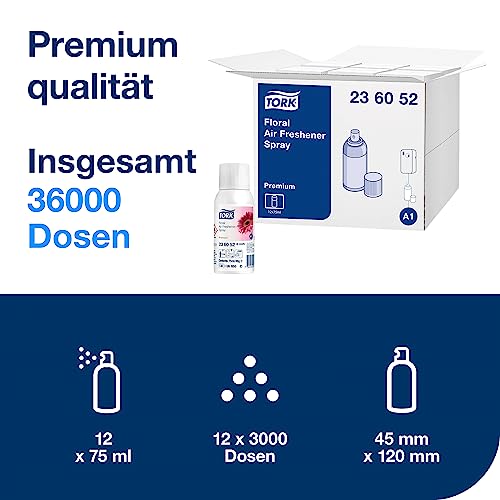 Tork Lufterfrischer Spray mit Blütenduft A1, Frischeduft, 12 Flaschen, 236052