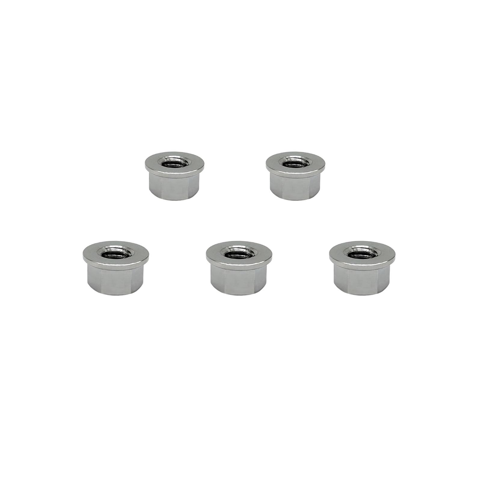 RISON tytanowa nakrętka kołnierzowa M12 x 1,75 mm, tytanowa nakrętka zębata, stop tytanu, kolor 6AL4 V, tytanowa nakrętka kołnierzowa do motocykla, 5 sztuk