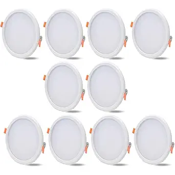 D'Mak 15 Watt Round 3 in 1 LED PC Panel Light for POP & False Ceiling - Cool White, Natural White, Warm White (Pack of 10)