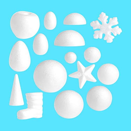 Toddmomy 10 Stks 5 Cm Witte Schuimballen Diy Piepschuim Vormige Halve Ballen Modellering Piepschuim Ornament Voor Diy… - Image 4