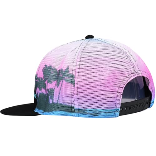 Image of EDTREK Adventure Snapback Hat - Surf Hat - Beach Hat - Hiking Trucker Hat - Flying High Hat
