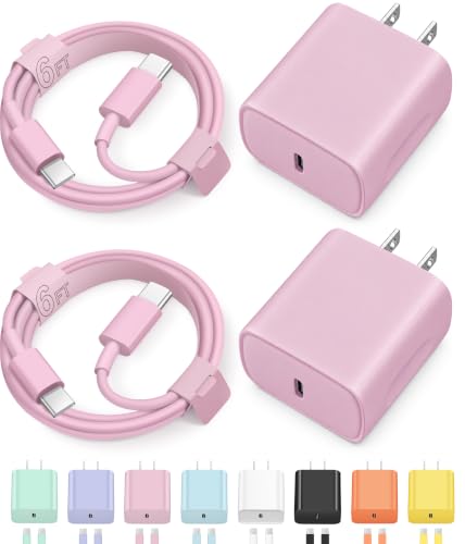Image of Novobit Type C Fast Charger for iPhone 16 /15, USB C Charger, iPhone 16 Charger with 2 Pack 6ft Cable for iPhone 16 /16 Plus /16 Pro /16 Pro Max /iPhone 15 /15 Pro Max /Samsung (S