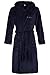 Produktbild Di Vadini Unisex Herren Damen Bademantel Florenz mit Kapuze I Morgenmantel flauschig I Nachtwäsche aus edler Mikrofaser Farbe: Navy Gr. XL