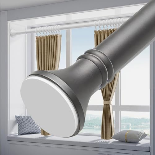 Tringle à rideau sans perçage extensible de 410 à 500 cm en gris anthracite - 2