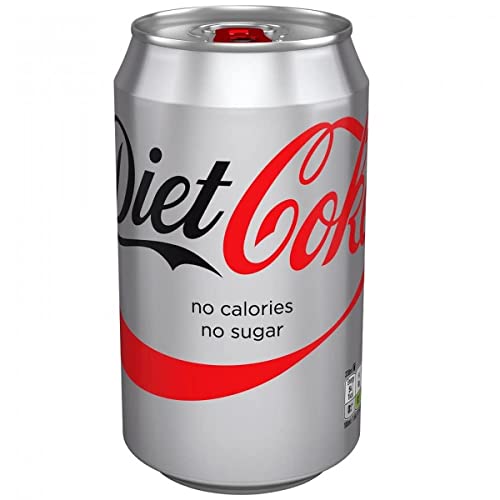 Coca-Cola Dieta Blanda Bebida de 330 ml Lata (Pack de 24)