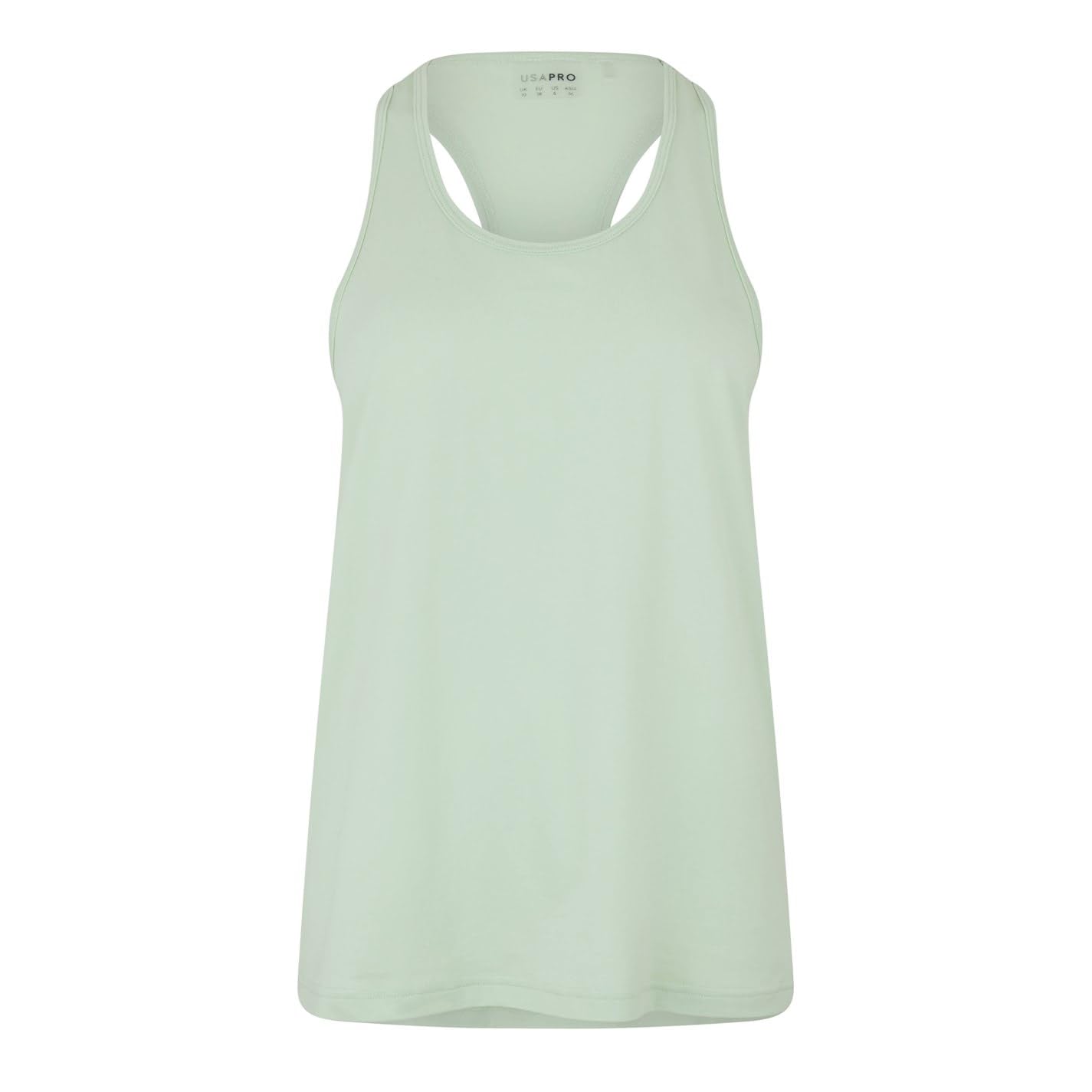Usa Pro Women's Pistachio Classic Racer Back Sports Tank 12