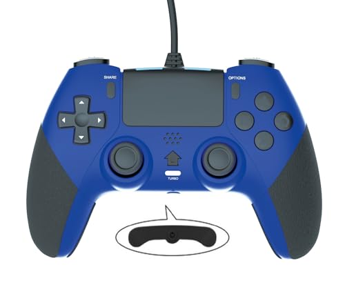 Wired Controller Gamepad for Playstation 4 with Advanced Programming Buttons Dual Vibration Shock Joystick Gamepad for PS4/PS4 Slim/PS4 Pro and PC (Blue)