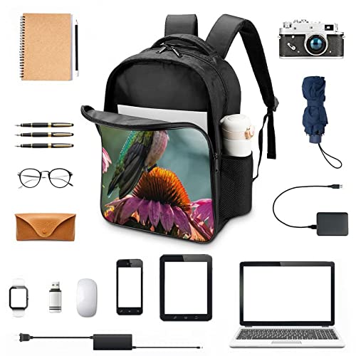 Mochila de moda adolescente para el instituto con estampado de colibrí 3