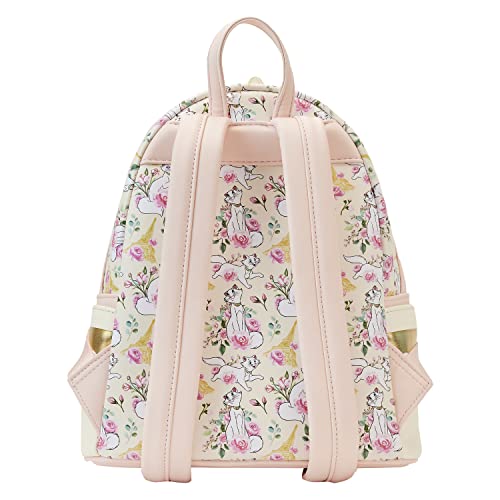 Loungefly Aristocats Duchess in Paris Floral AOP Double Strap Shoulder Bag3