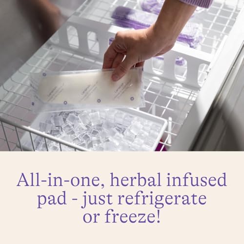 Image of Lansinoh Postpartum Cooling Pads, Perineal Ice Packs, 12 Count, Witch Hazel Pads for Postpartum Care, Padsicles with Aloe Vera