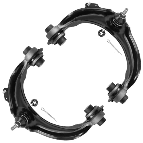 Image of Detroit Axle - 8pc Front End Suspension Kit for 2003-2007 Honda Accord, 2004-2008 TSX, 2 Upper Control Arms w /Ball Joints 2 Lower Ball Joints 2 Sway Bars 2 Outer Tie Rod Ends 2005 2006 Replacement