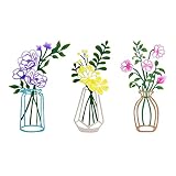 Rebala Metal Flowers Wall Decor, Metal Wall Sculpture for Patio Balcony, Metal Wall Art Decor for Li