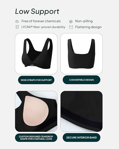 PAVOI ACTIVE Two Ways Twist Sports Bra for Women - Customizable Coverage Convertible Twist Front & Back Workout Bra, FlexFlow4