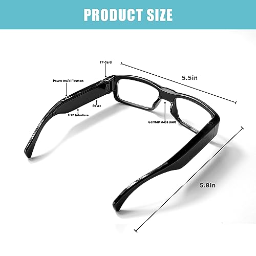 Dahocamgo 1080P Camera Glasses Video Glasses Hd Eyewear Camera Video Cam Photo Taking Video Camcorder For Travel thumb #1