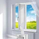 Cubierta Aislante Sellado Puertas & Ventana Kit, Adaptador Ventana Tubo Aire Acondicionado Portátiles - Secadoras - Deshumidificador Calefactor Universal