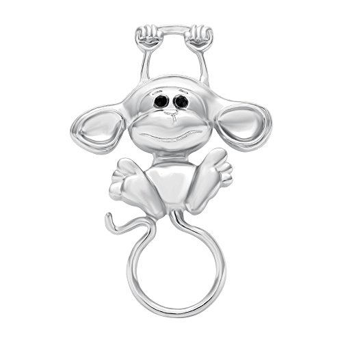 Latest Lovely Magnetic Reading Glasses Holder Clip Multi-Function Monkey Pin Brooch/Necklace (Rose Gold Brooch)