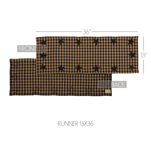 VHC-Brands-Black-Star-Cotton-13×36-Woven-Quilted-Runner-Black VHC Brands Black Star Cotton 13×36 Woven Quilted Runner Black