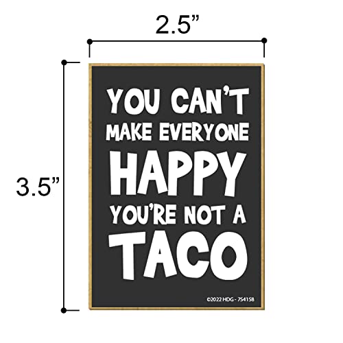 Imán decorativo rectangular de madera Not a Taco miniatura 2