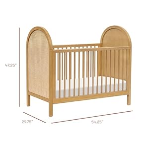   babyletto-Bondi-Cane-3-in-1-Convertible-Crib-with-Toddler-Bed-Conversion-Kit-in-Honey-with-Natural-Cane-Greenguard-Gold-Certified