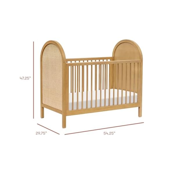   babyletto-Bondi-Cane-3-in-1-Convertible-Crib-with-Toddler-Bed-Conversion-Kit-in-Honey-with-Natural-Cane-Greenguard-Gold-Certified
