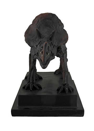 Estatua esqueleto de Triceratops acabado bronce antiguo miniatura 3