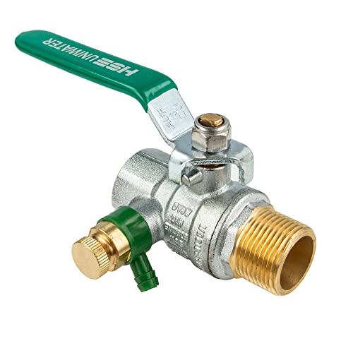 Kugelhahn mit Entleerung 1489, UNIWATER CHROM - DVGW bis +150°C - IG x AG 1/2 Zoll